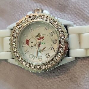 Women's Geneva White Snowmam Watch